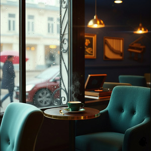 Rainy Café Window