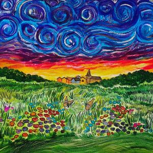 Auringon laskiessa...