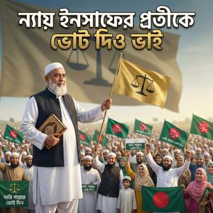 ন্যায় ইনসাফের প্রতিকে ভোট দিও ভাই