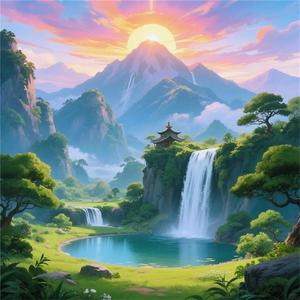 月亮翻过小山坡