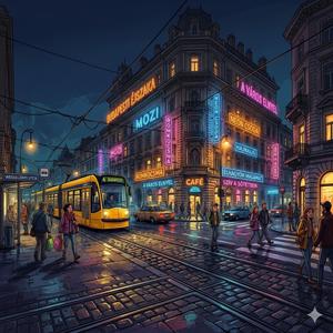 Neonfény a Körúton