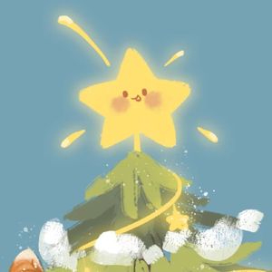 圣诞树顶挂星星