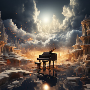 Flujo De Rapsodia De Notas De Piano