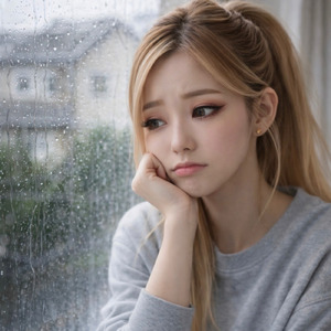 朝の雨音の中で