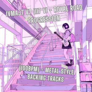 Gbmaj7 Ab7 Fm7 Bbm (Royal Road Progression (100bpm) Metal Style Backing Tracks in Db)