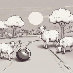 Bowling with the sheep