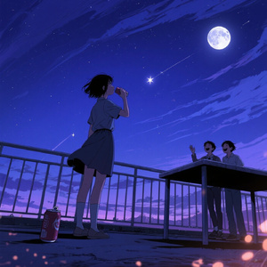 夜空の底で
