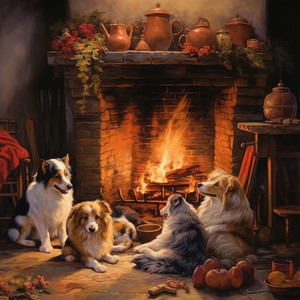 Tiempo De Juego Melódico Del Trueno Con Gatos