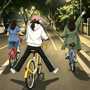 西湖夜骑