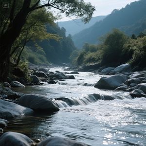 梨溪泛银