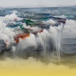 ネオンの雪景色