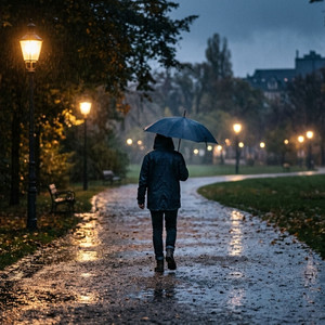 Abendspaziergang im Regen