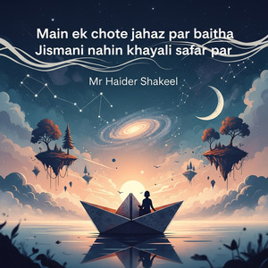Main ek chote jahaz par baitha Jismani nahin khayali safar par
