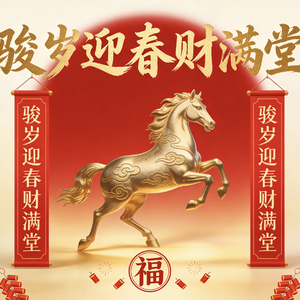 骏岁迎春财满堂
