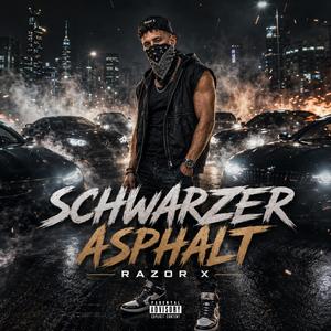 Schwarzer Asphalt