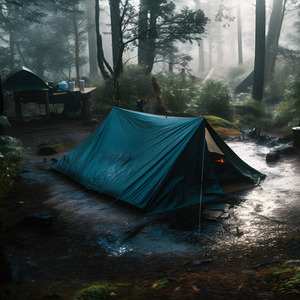 Fuerte Lluvia en el Campamento del Colegio 5