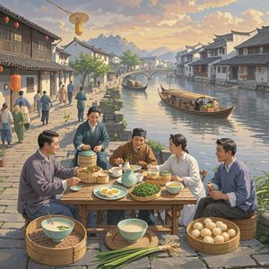 游埠早茶里的烟火-法林