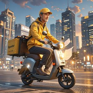 外卖员的奔跑_夜山行