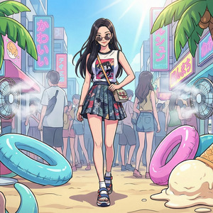 太陽に押し潰されるような暑さ