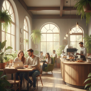 Sunny Cafe Afternoon