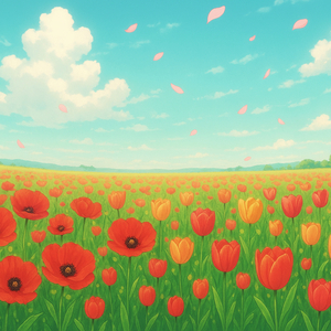 Tulipanes y Amapolas