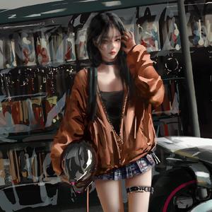 坐在巷口的那对男女