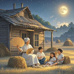 老屋檐下的月光