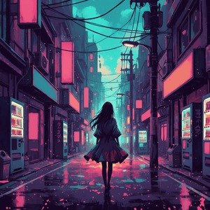 紫に沈む灯