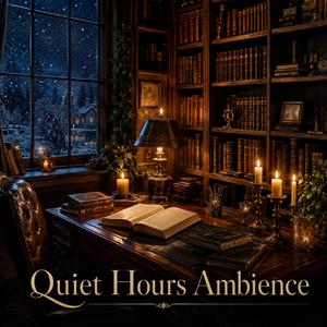 Candlelit Study Room Snowy Night | 1 Hour Sleep & Relaxation Ambient BGM