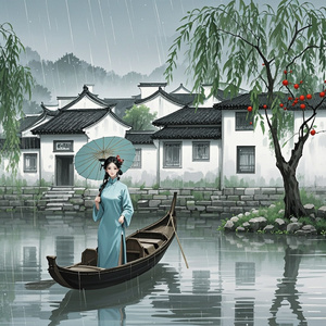 江南烟雨独淋湿我一人