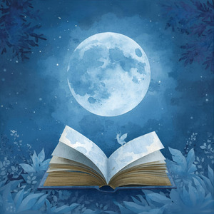 青い月の絵本