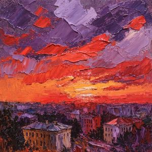 Багровый закат