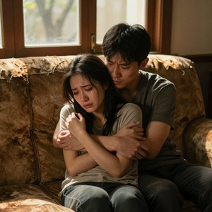 你抱着我掉眼泪说这世界太复杂