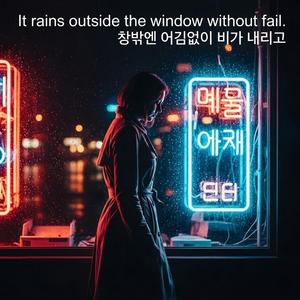 It rains outside the window without fail. 창밖엔 어김없이 비가 내리고