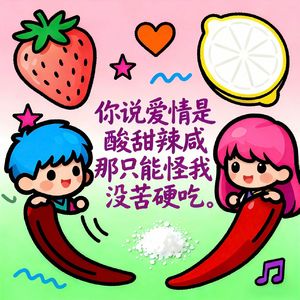 你说爱情是酸甜辣咸那只能算我没苦硬吃