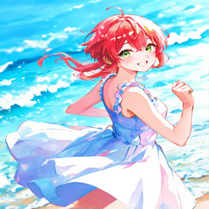 夜空に咲く、りんご飴