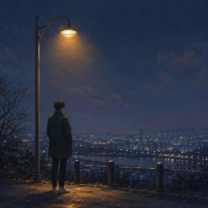 가로등 아래 번지는 밤