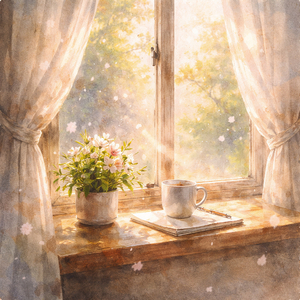 まだ寒い朝の春