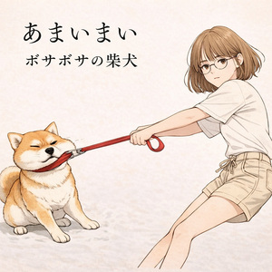 ボサボサの柴犬