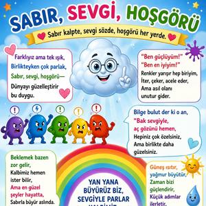 SABIR KALPTE, SEVGİ SÖZDE, HOŞGÖRÜ HER YERDE!