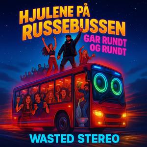 Hjulene på russebussen går rundt og rundt