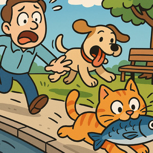 子猫のマーチと水玉模様