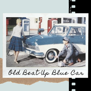 Old Beat-Up Blue Car