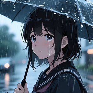 雨天里的泪