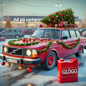 Jul på parkeringen