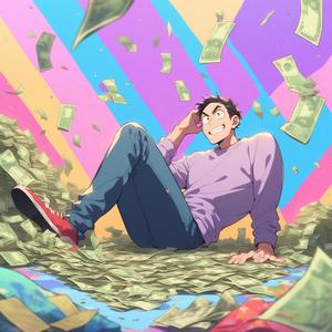 Rikmannsgutt med penger