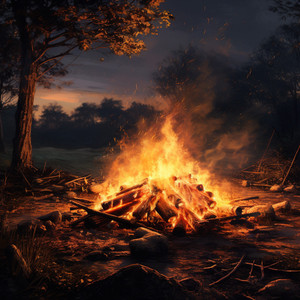 Pets' Fireside Calming Ambiance