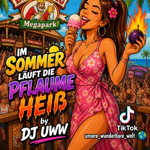 Im Sommer läuft die Pflaume Heiß