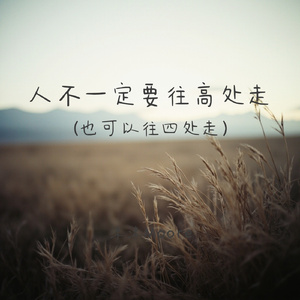 人不一定要往高处走(也可以往四处走)