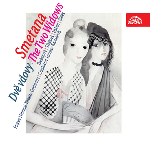 Two Widows, ., Act I, Scene 3 - 4: "His Only Redeeming Grace Is - Well, and If He Brings Him Here?" (Mumlal, hajný, Karolína, vdova, Anežka, vdova, Lidunka, selské děvče, Ladislav Podhajský, Toník, selský hoch)